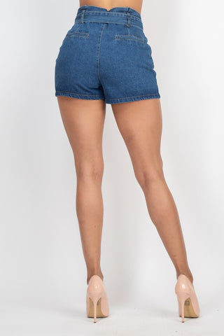 Denim Paperbag Shorts