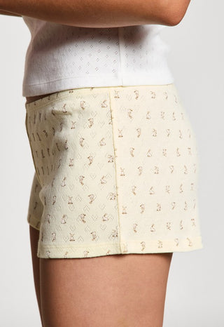Pointelle Lemon Cottontail Shorts